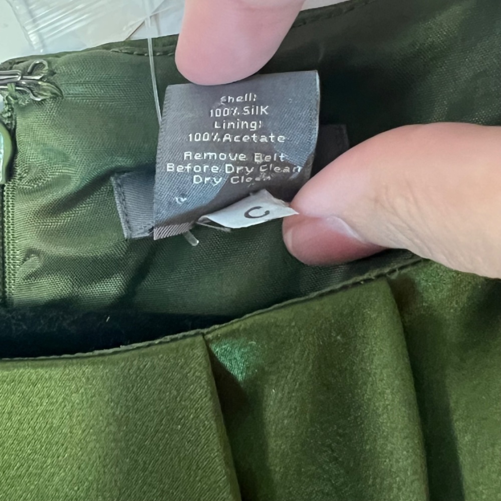 Ann Taylor Green Silk Dress - Picture 10 of 10